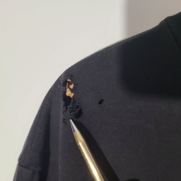 Vtg 1990 Rush Presto Black 2-Sided XL Boxy Tee Single Stitch Distressed Made/USA - Picture 7 of 10